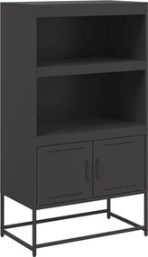 vidaXL Ραφιέρα Μαύρη 68,5x38,5x123,5 εκ. από Ατσάλι