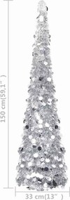 vidaXL Τεχνητά χριστουγεννιάτικα δέντρα PET Silver