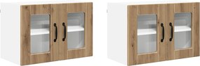 VidaXL Ραφιέρα τοίχου PORTO 2 τμχ. Artisan Δρυς 60 x 31 x 40 εκ