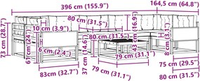 vidaXL Σειρά Καναπέ Εξωτερικού 8 pcs Φυσικό και Μπεζ