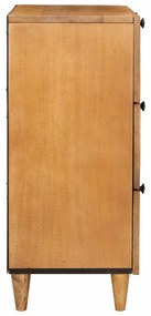 vidaXL Πλαϊνό γραφείο Ανοιχτό καφέ 60 x 33 x 75 cm Μασίφ ξύλο μάνγκο