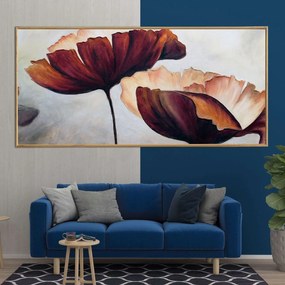 Πίνακας σε Plexiglass με Θέμα &#8220;Flowers&#8221; σε ξύλινη Κορνίζα - 120cmx80cm