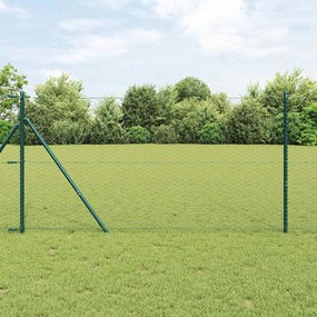 vidaXL Φράχτης με Στήλες. Γκρι 1.4 x 50 m Ατσάλι με επικάλυψη PVC