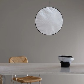 Φωτιστικό οροφής από ξύλο Tyvek®, διαμέτρου 45 εκ., Moon