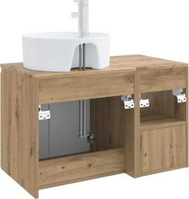vidaXL Σετ Επίπλων Μπάνιου 2 τμχ. Artisan Δρυς Επεξεργασμένο Ξύλο