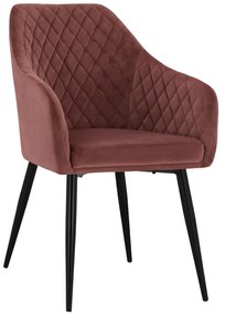 Καρέκλα-Πολυθρόνα CHARLES Βελούδο Σάπιο μήλο 52x60x89Υεκ. 2αδα 52x60x89 εκ.