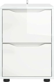 vidaXL Ντουλάπι αποθήκευσης Υψηλής γυαλάδας λευκό 40 x 48 x 57 εκ