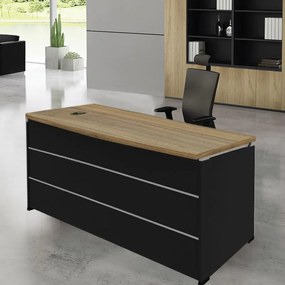 WOODWELL ΕΟ914PROJECT Γραφείο Απόχρωση Sonoma - Γκρι 180x80x75cm ΕΟ914
