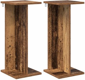 vidaXL Βάση φυτών 2 τεμ. Παλαιωμένο ξύλο 25 x 25,5 x 60,5 εκ.