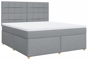 ΚΡΕΒΑΤΙ BOXSPRING ΜΕ ΣΤΡΩΜΑ ΑΝΟΙΧΤΟ ΓΚΡΙ 180X200 ΕΚ. ΥΦΑΣΜΑΤΙΝΟ 3291359