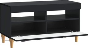 vidaXL Ντουλάπα LED Τηλεόρασης Μαύρο Επεξεργασμένο Ξύλο