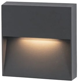 Απλίκα Φωτιστικό Τοίχου Ορθογώνιο LED 7W IP65 3000K Zambelis-E241-G-Ανθρακί E241-G
