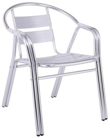 Πολυθρόνα Silver-Ii Dining Αλουμινίου . Διάσταση: 59x63x76cm