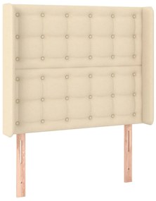 Κεφαλάρι με Πτερύγια Κρεμ 83x16x118/128 εκ. Υφασμάτινο 3119993