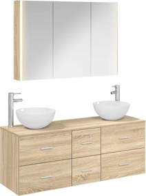 vidaXL Σετ Επίπλων Μπάνιου 4 pcs Sonoma Δρυς