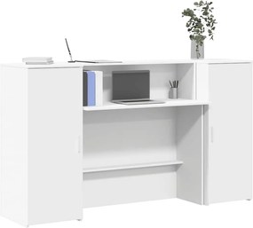 vidaXL Γραφείο Υποδοχής Λευκό 180x50x103,5 εκ. από Τεχνητό Ξύλο
