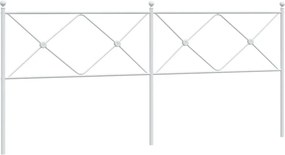 vidaXL Ανταλλακτικό κεφαλάρι Λευκό 193 εκ. Μεταλλικό