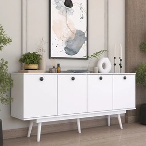 ΜΠΟΥΦΕΣ SALONDE PAKOWORLD ΛΕΥΚΟ ΜΕΛΑΜΙΝΗΣ-ΛΕΥΚΟ PP ΠΟΔΙ 180X40X82.6ΕΚ