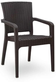 Πολυθρόνα πολυπροπυλενίου Clio Megapap recycled χρώμα καφέ 57x55x86εκ.