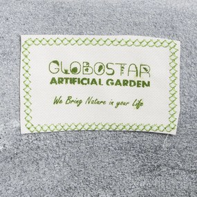 GloboStar® Artificial Garden OXFORD 20795 Επιδαπέδιο Πολυεστερικό Τσιμεντένιο Κασπώ Γλάστρα - Flower Pot Γκρι Μ45 x Π49 x Υ90cm