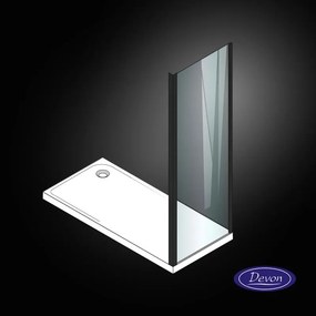 S.PANEL 90 (87-89εκ) DEVON FLOW CLEAN-GLASS BLACK MATT