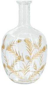 Διακοσμητικό Βάζο Aphelios 77967-DS 23x23x41cm Clear-Gold Artekko Γυαλί