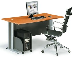 Γραφείο Basic ΕΟ997,1 Dark Grey/Cherry 150x80cm