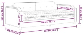 ΚΑΝΑΠΕΣ ΚΡΕΒΑΤΙ ΜΕ ΣΤΡΩΜΑ ΑΝΟΙΧΤΟ ΓΚΡΙ 100 X 200 ΕΚ. ΥΦΑΣΜΑΤΙΝΟ 3197621