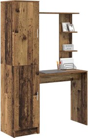 vidaXL Γραφείο 2 pcs Παλιό ξύλο