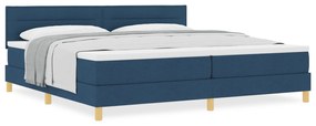vidaXL Κρεβάτι με Στρώμα Μπλε 200x200 εκ. Ύφασμα