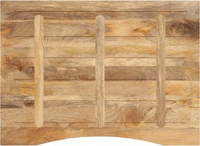 vidaXL Επιφάνεια Γραφείου Καμπύλη 110x80x2,5 εκ Μασίφ Ακατ. Μάνγκο