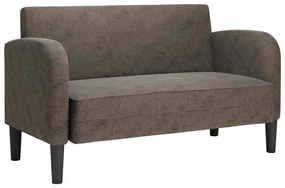 vidaXL Καναπές Loveseat Σκούρο Γκρι 110 εκ. Συνθετικό δέρμα