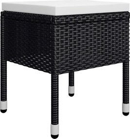 vidaXL Σετ Τραπεζαρίας Κήπου 7 Τεμαχίων Μαύρο