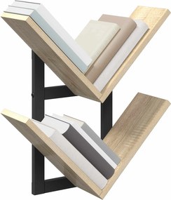 vidaXL Ράφι Τοίχου 2 pcs Sonoma Δρυς 43 x 15 x 47 εκ