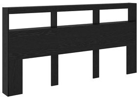 vidaXL Κεφαλάρι Μαύρη Οξυά 200 x 17 x 102 cm Επεξεργασμένο ξύλο