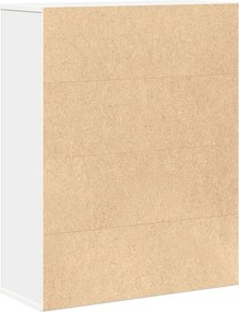 vidaXL Βιβλιοθήκη Λευκή 60x24x76,5 εκ. από Επεξεργασμένο Ξύλο