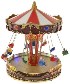 Διακοσμητικό Καρουζέλ Φωτιζόμενο Με Μουσική & Κίνηση 78589 21x21x27cm Με Μπαταρίες Multi