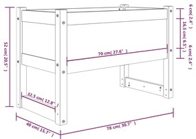 ΖΑΡΝΤΙΝΙΕΡΑ 78X40X52 ΕΚ. ΑΠΟ ΜΑΣΙΦ ΞΥΛΟ ΠΕΥΚΟΥ 822117