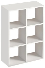 Βιβλιοθήκη Cube Megapap χρώμα λευκό 73,5x34x109εκ.
