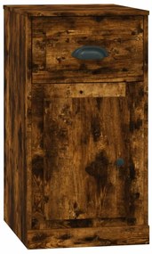 vidaXL Ντουλάπι με Συρτάρι Καπνιστή Δρυς 40x50x75 εκ. Επεξεργ. Ξύλο