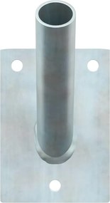 vidaXL Στήριγμα Σημαίας Ασημί 10,5 x 7,5 x 2,5 εκ Ατσάλι
