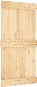 vidaXL Συρόμενη Πόρτα Φυσικό και Μαύρο 100 x 210 cm
