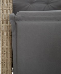 vidaXL Σετ Τραπεζαρίας Κήπου 5 τεμ. Μικτό Μπεζ Συνθ. Ρατάν &amp; Μαξιλάρια