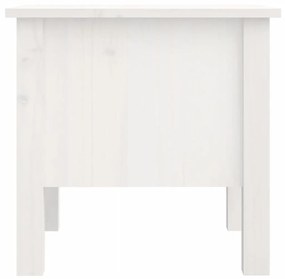 Βοηθητικό Τραπέζι Λευκό 40 x 40 x 39 εκ. από Μασίφ Ξύλο Πεύκου - Λευκό
