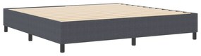 vidaXL Κρεβάτι Box Spring  Σκούρο Γκρι 200x200 εκ Υφασμα Κορντούρα