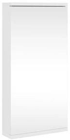 Ντουλάπα Καθρέφτης Μπάνιου Γωνιακή Λευκή 30 x 24 x 60 εκ. - Λευκό