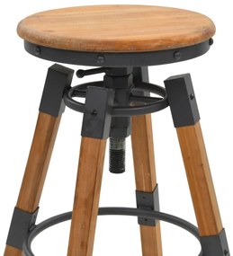 vidaXL Σκαμπό Μπαρ 2 τεμ. από Μασίφ Ξύλο Ελάτης