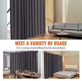 VEVOR Room Divider Portable Panel Room Divider with Wheels Privacy Screen Gray