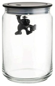 Βάζο Αποθήκευσης Gianni a little man holding on tight AMDR05 B 900ml Black Alessi Glass