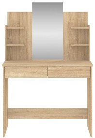 vidaXL Μπουντουάρ με Καθρέφτη Sonoma Δρυς 96 x 39 x 142 εκ.